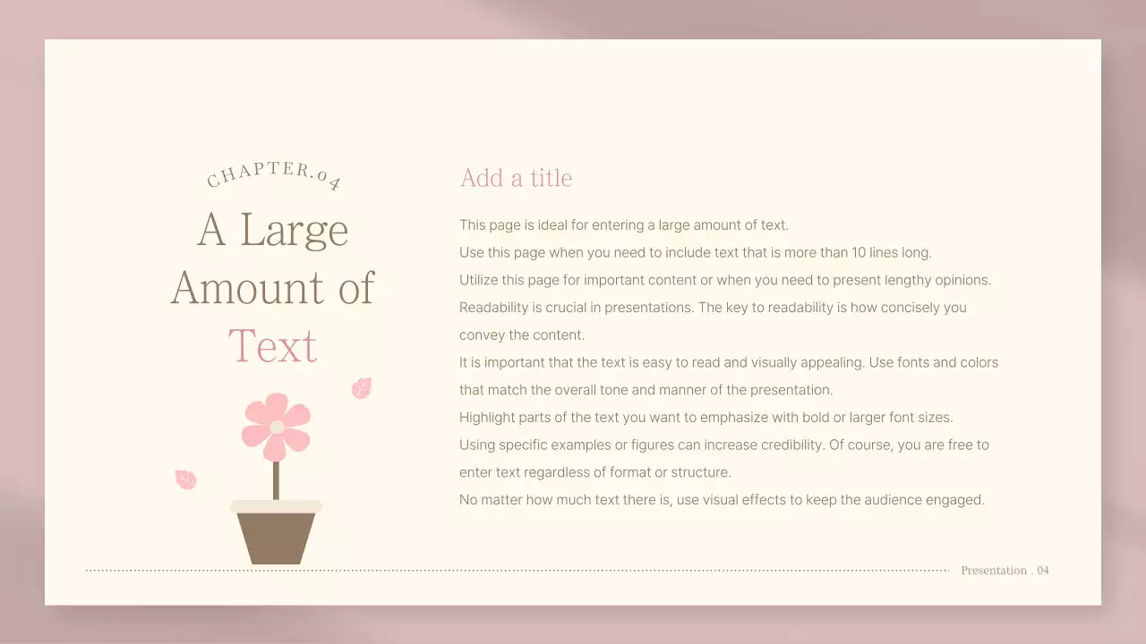 핑크 플로럴 템플릿 가이드 프레젠테이션