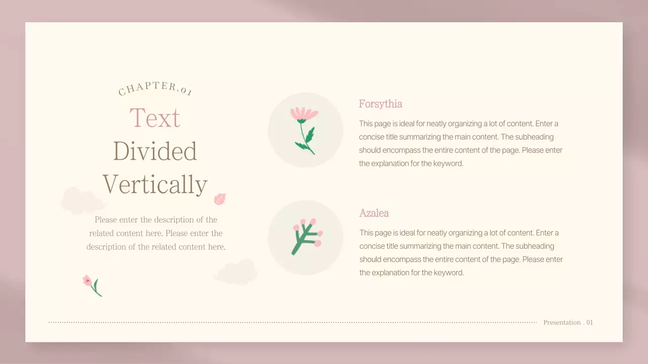 핑크 플로럴 템플릿 가이드 프레젠테이션