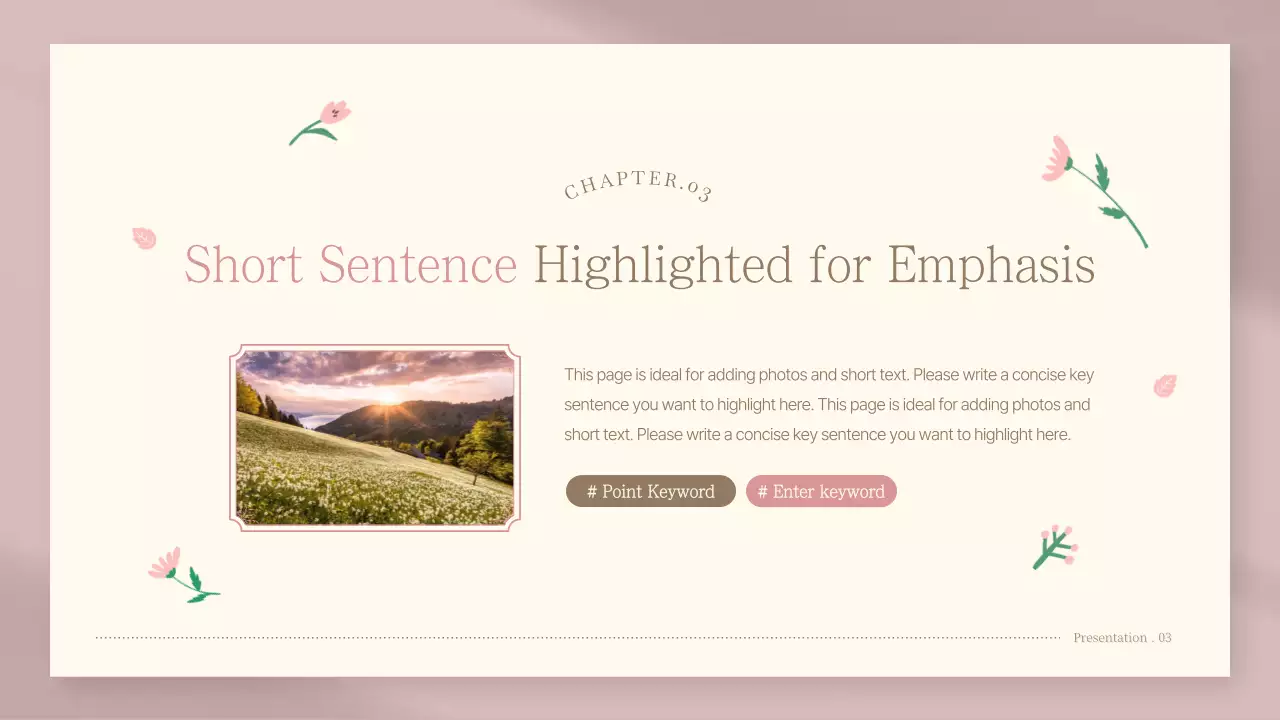 핑크 플로럴 템플릿 가이드 프레젠테이션