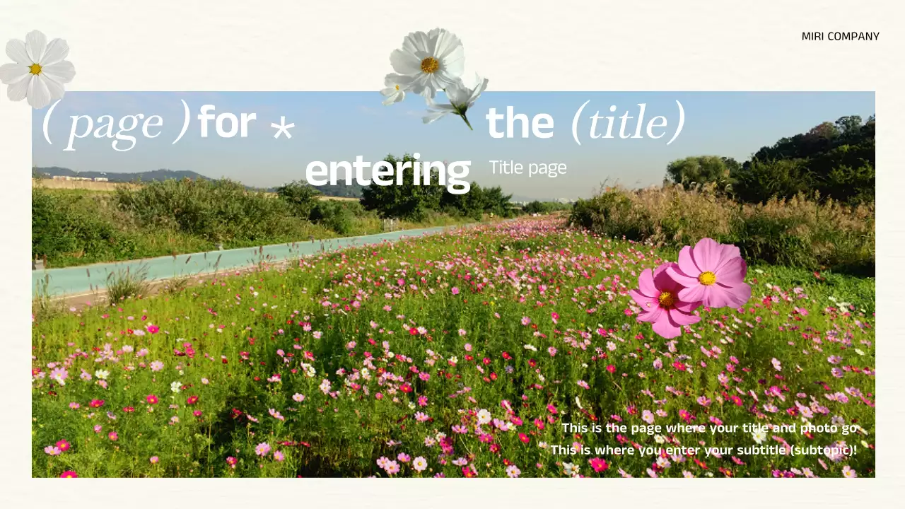 White Floral Autumn Presentation