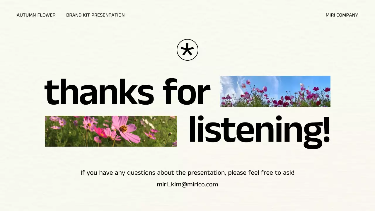 White Floral Autumn Presentation