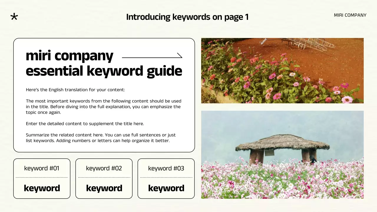 White Floral Autumn Presentation