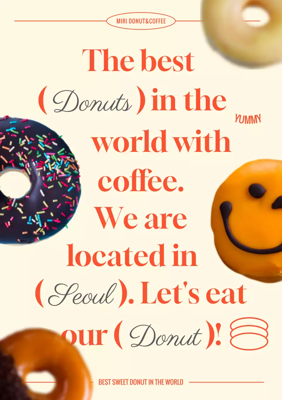 カラフル ポップ ドーナツ ポスター