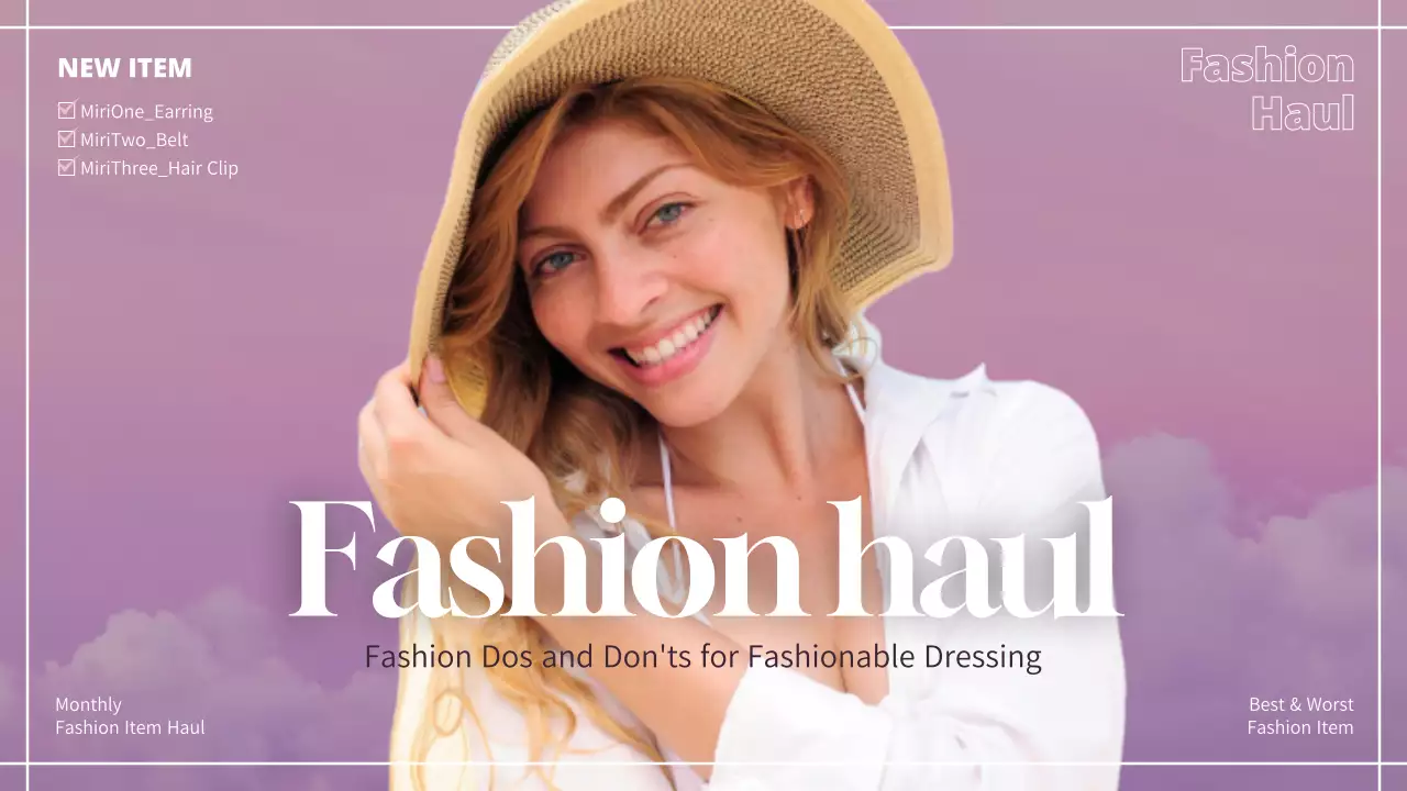 Purple Trendy Fashion Guide YouTube Thumbnail