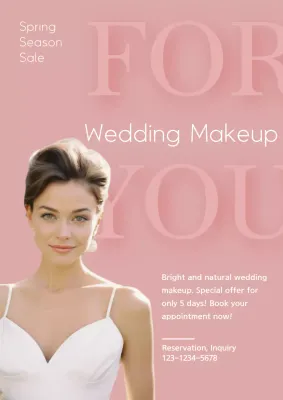 Pink Elegant Wedding Promotion Poster