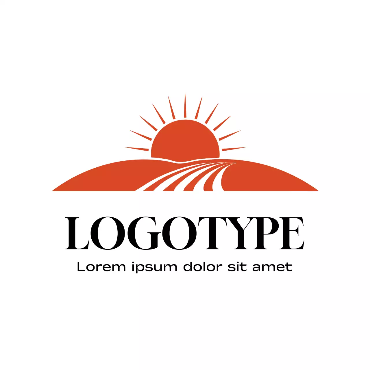 Orange Simple Design Logo