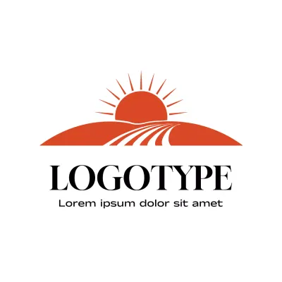 Orange Simple Design Logo