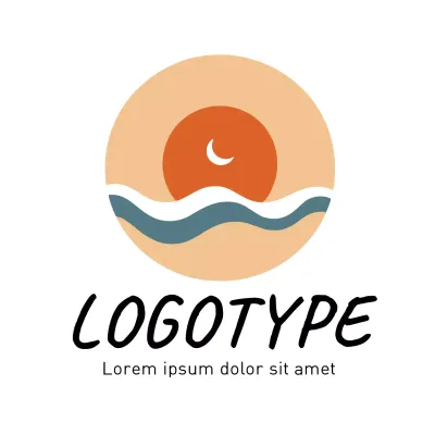 Orange Minimal Design Logo