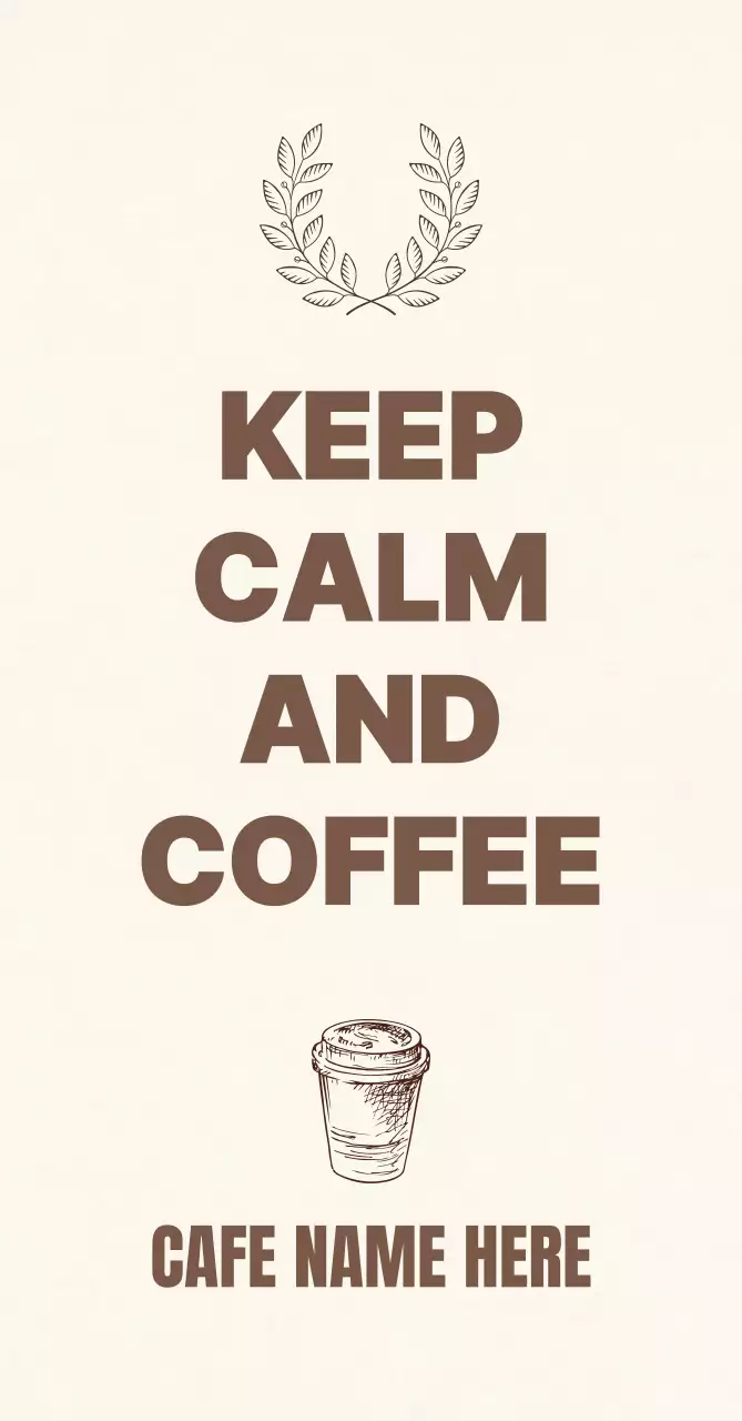 베이지 기본 카페 광고