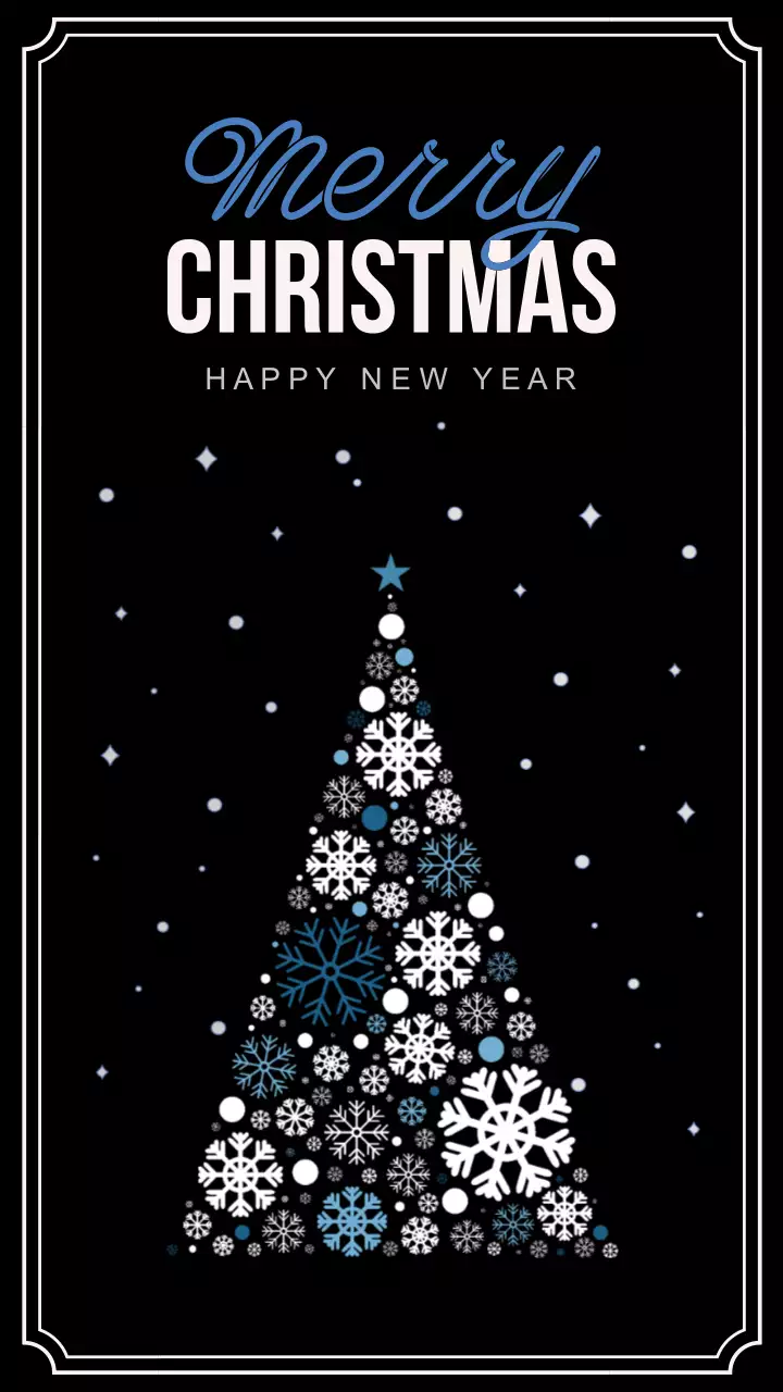 검정 심플 크리스마스 새해 인사
