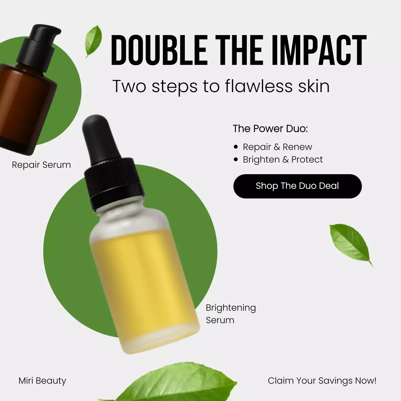 회색 모던 스킨케어 광고