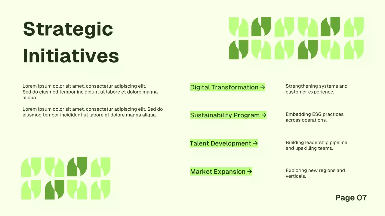 Green Geometric Business Report