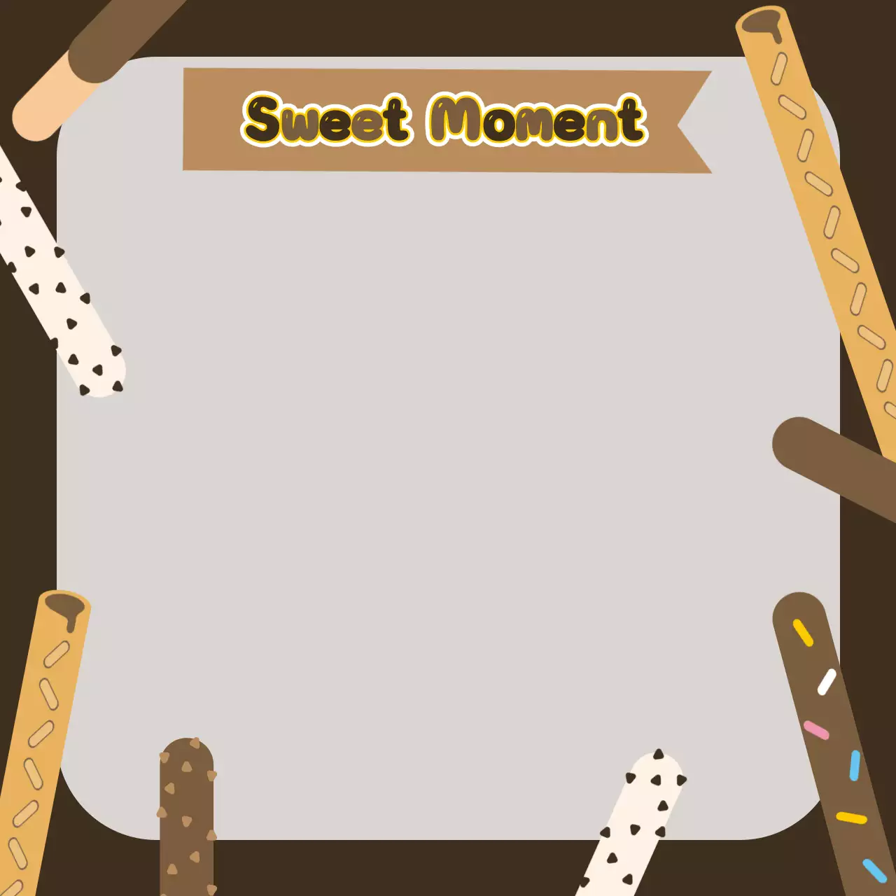 갈색 아기자기한 초코 디저트