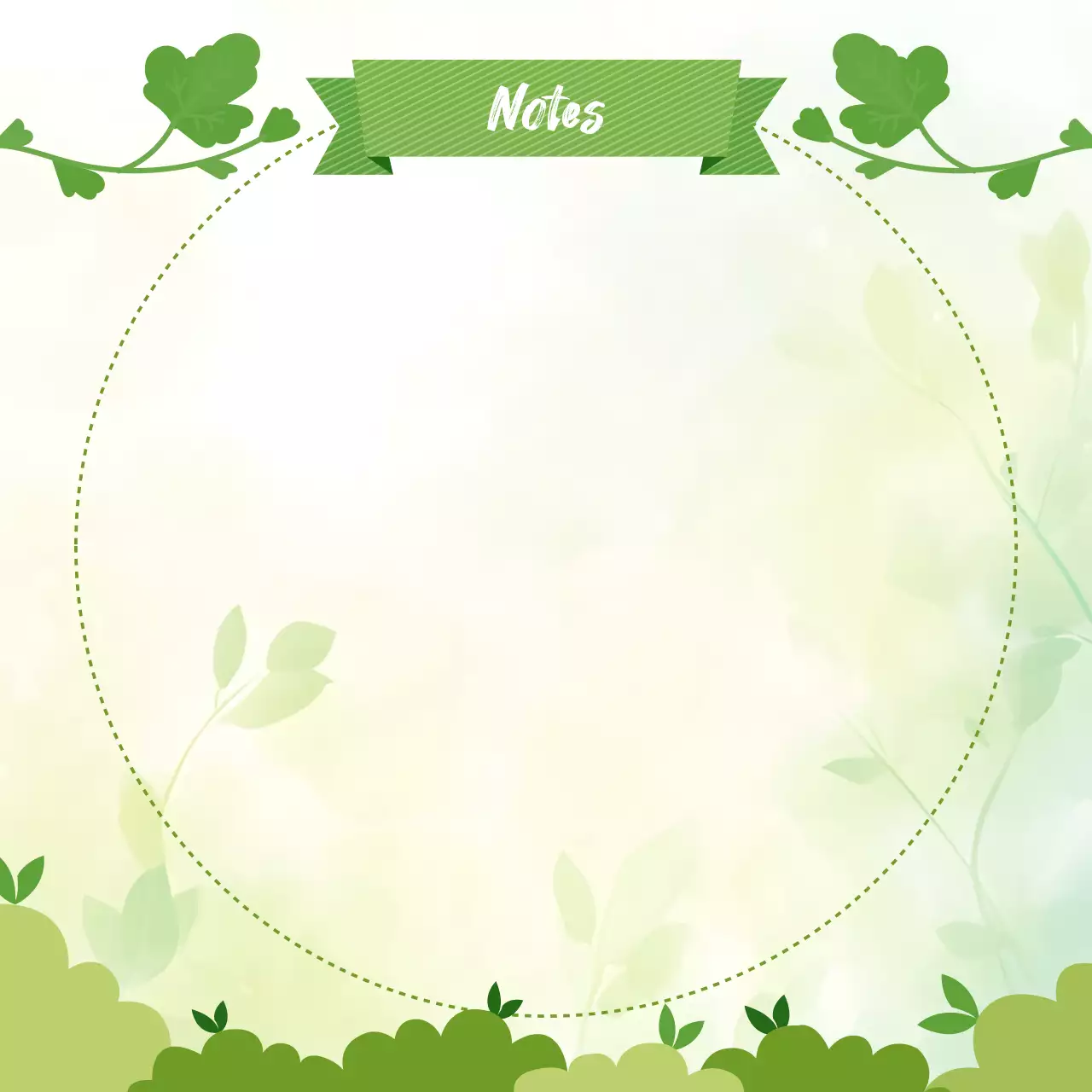 그린 보태니컬 노트 플래너