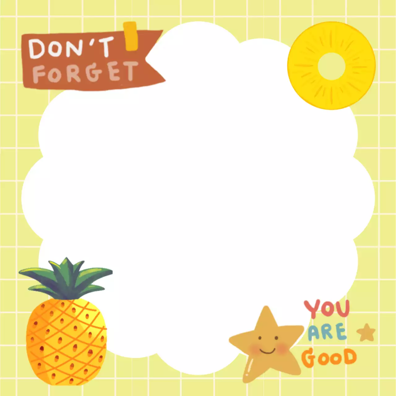 노란색 장난기 넘치는 노트 플래너