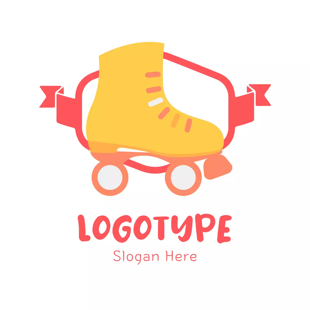 Yellow Retro Skate Club Advertisement