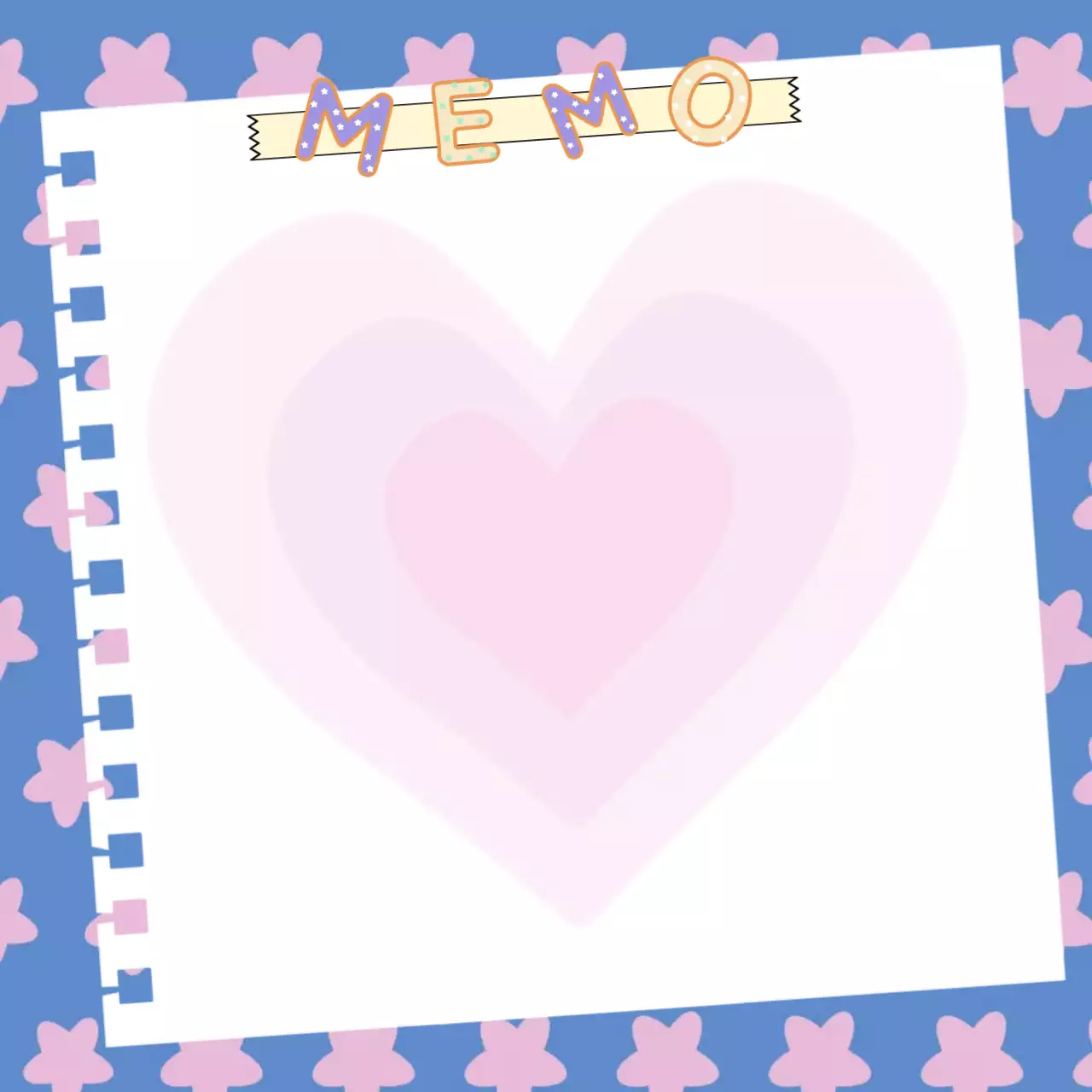 파랑 핑크 아기자기한 프레임 문구