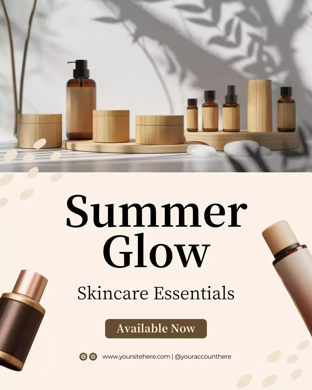 Beige Minimal Skincare Promotion