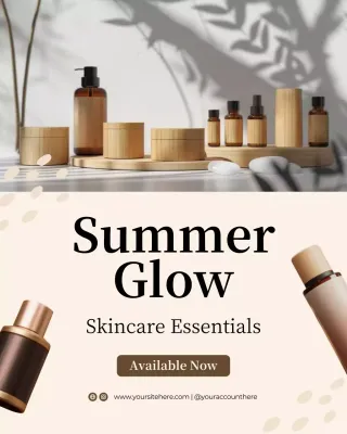 Beige Minimal Skincare Promotion