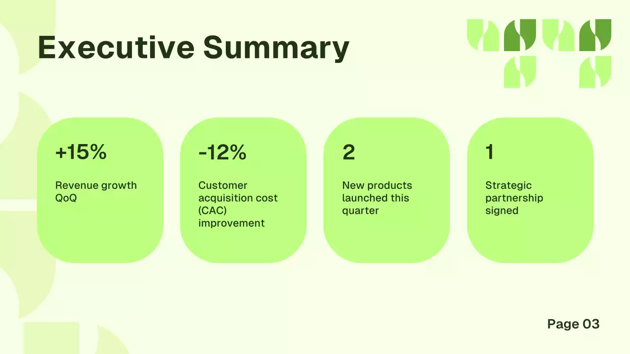 Green Geometric Business Report