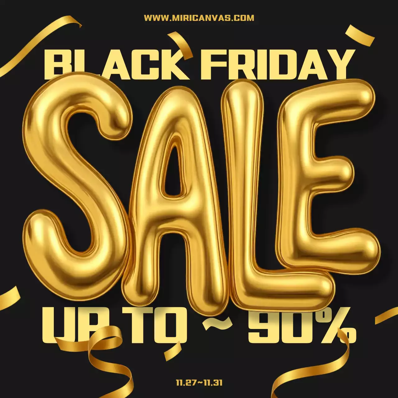 블랙 골드 블랙프라이데이 세일 홍보