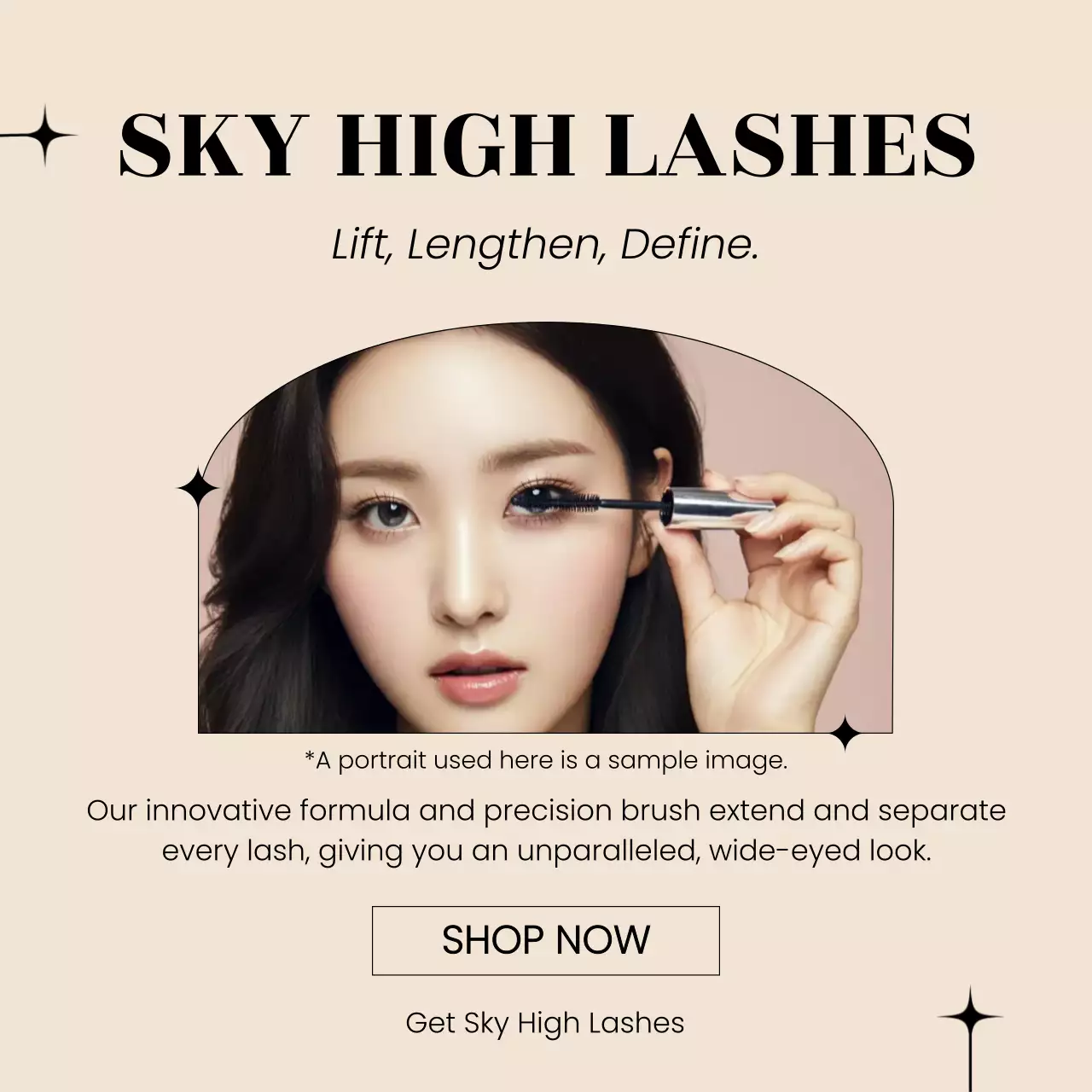 베이지 고급 메이크업 광고