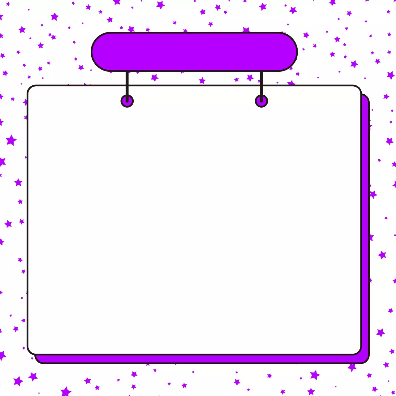 보라색 배경의 심플 안내 공지