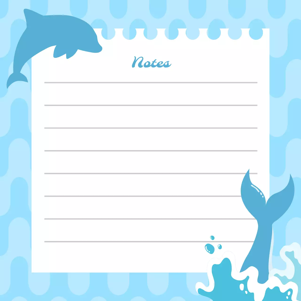 Perencana Catatan Minimal Biru