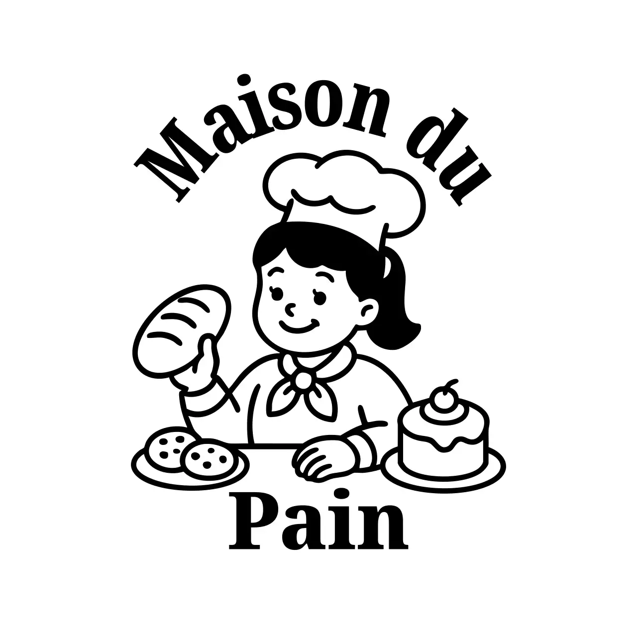 흑백 심플 베이커리 안내