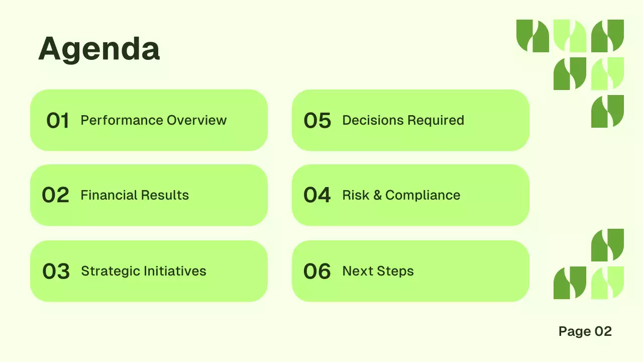 Green Geometric Business Report