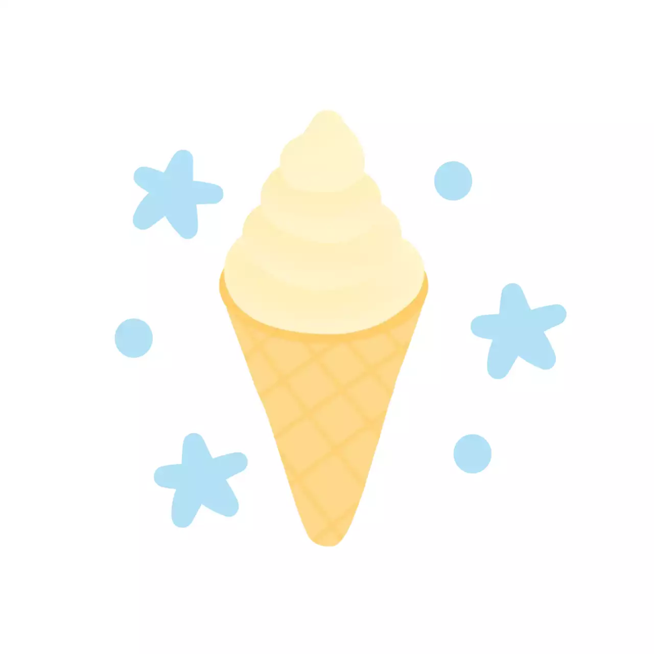 노랑 심플 여름 아이스크림