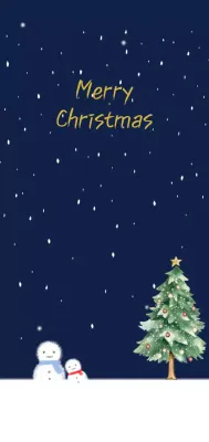 남색 심플 크리스마스