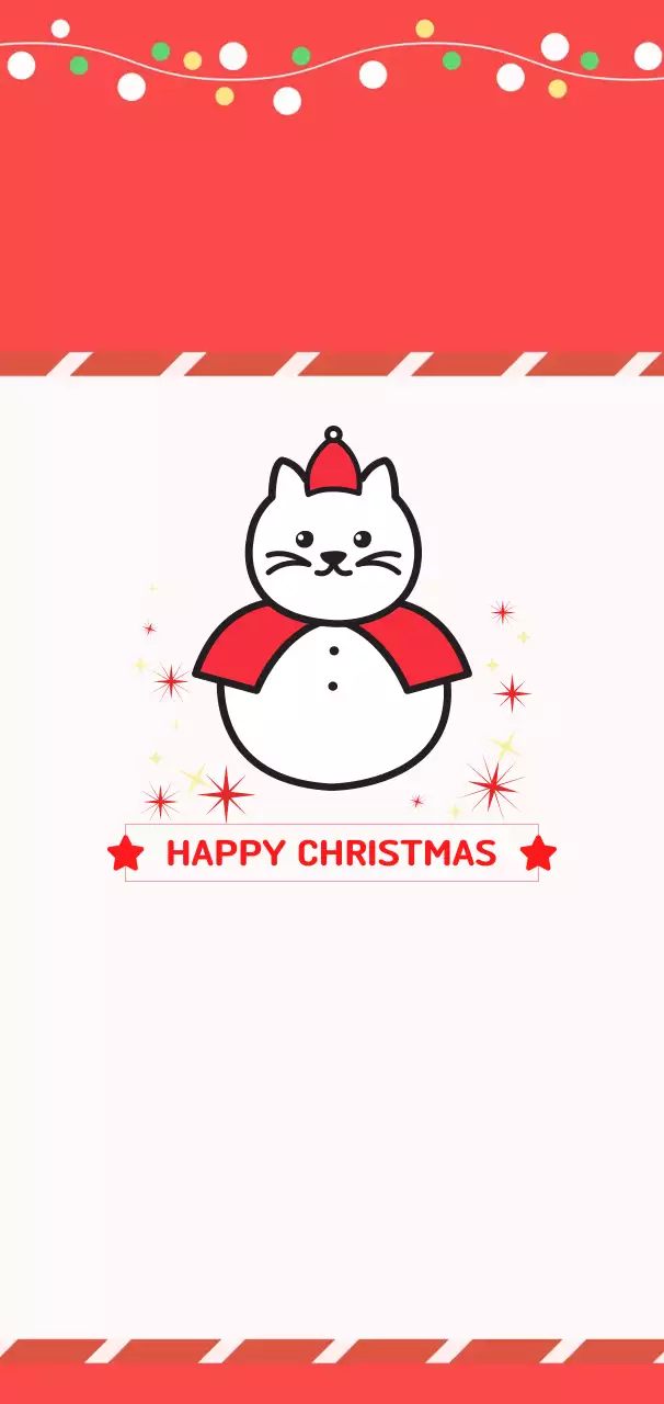 빨강 아기자기한 크리스마스 엽서