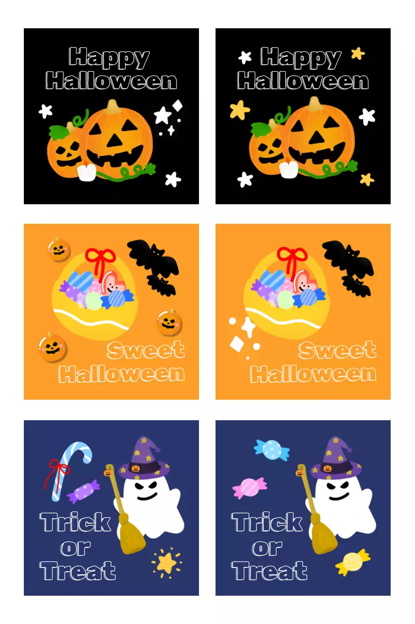 주황 팝아트 할로윈