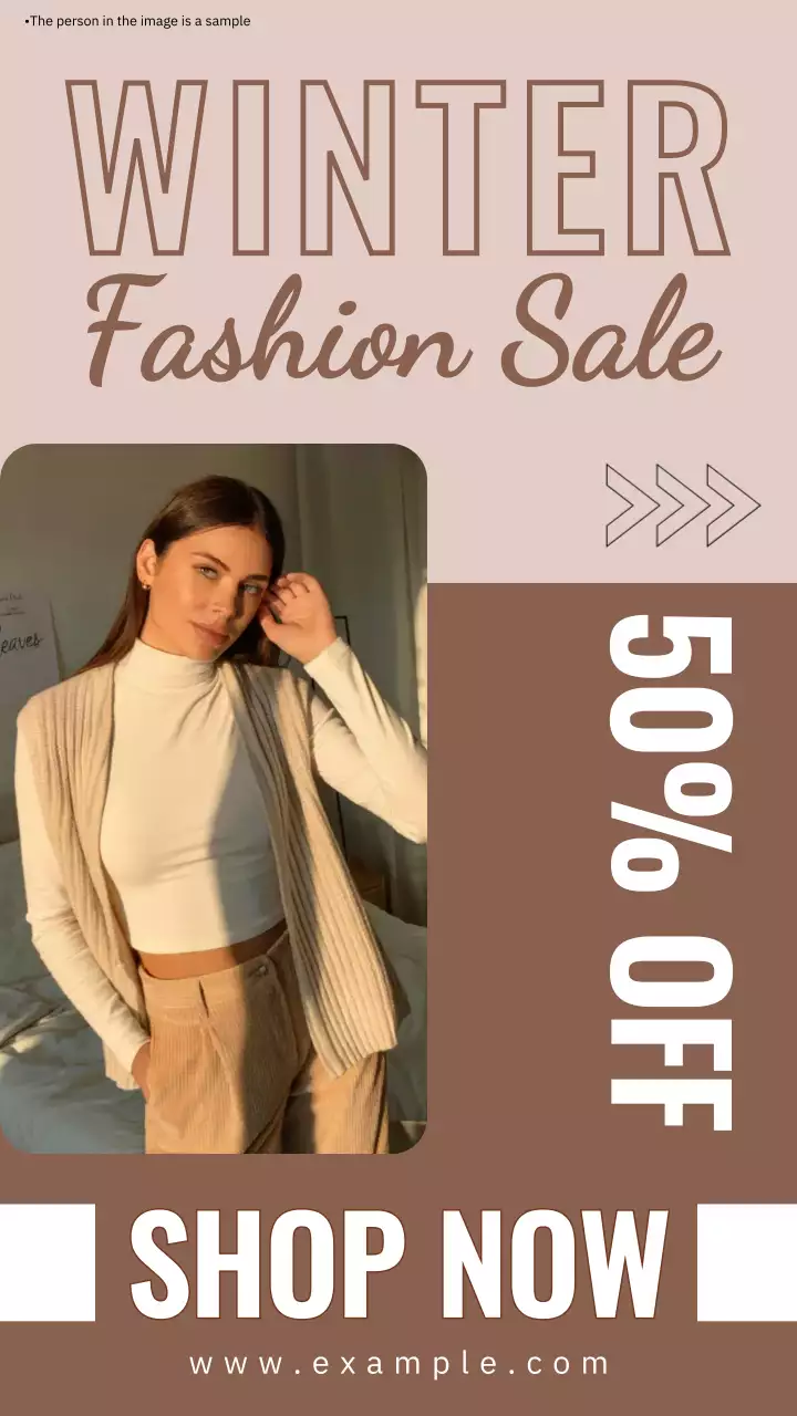 Beige modern fashion promotion
