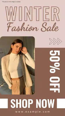 Beige modern fashion promotion