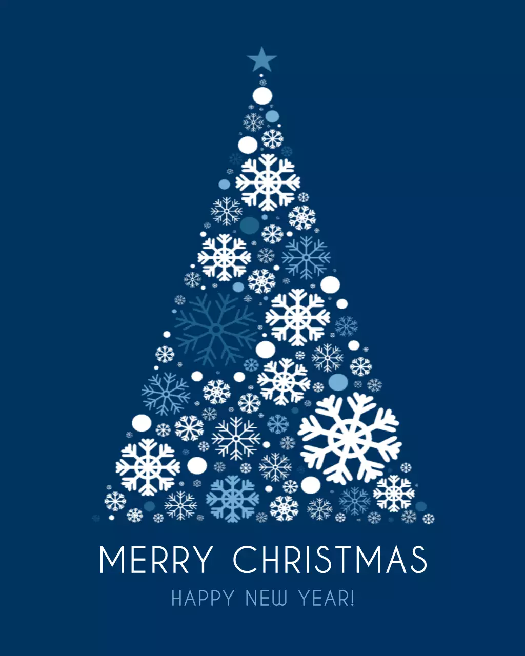 파랑 심플 크리스마스 카드