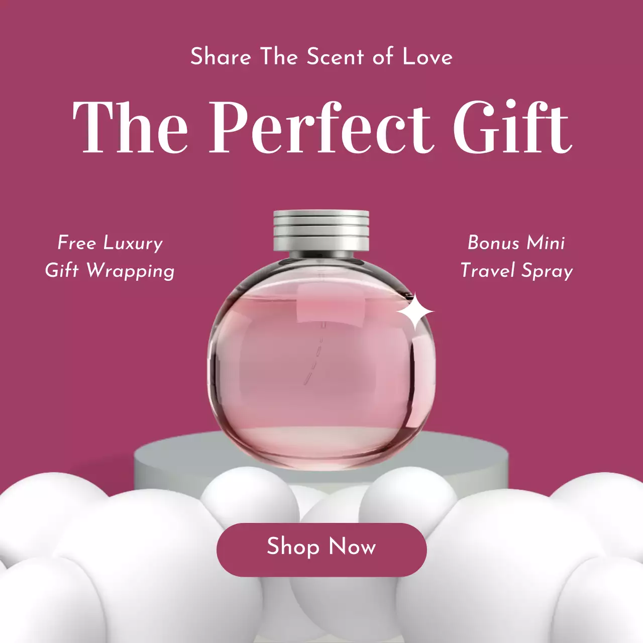 핑크 고급 선물 광고