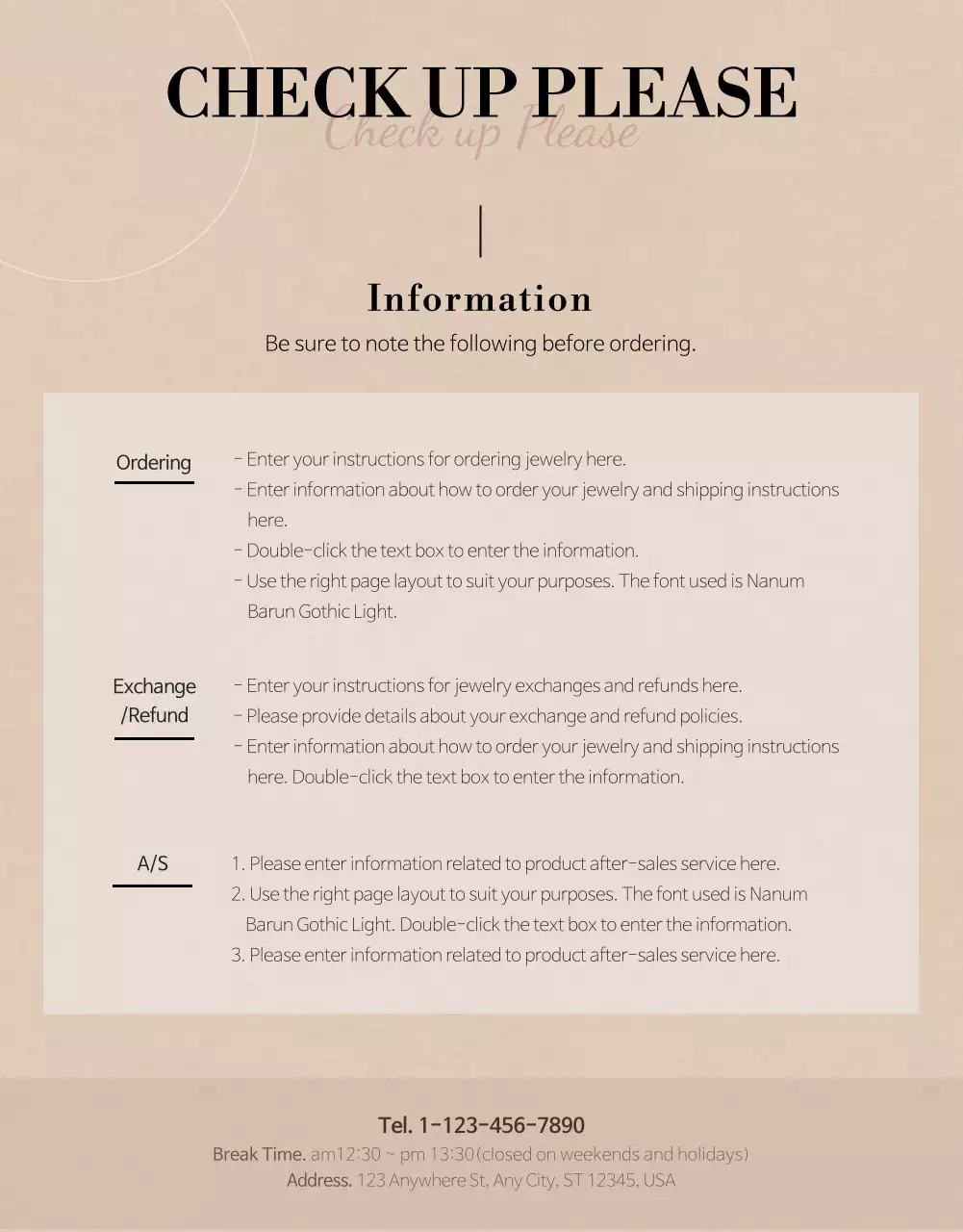 Beige Elegant Jewelry Catalog Poster