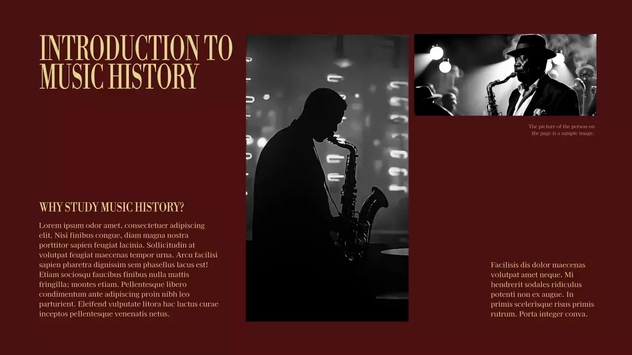 Maroon Vintage Music Presentation