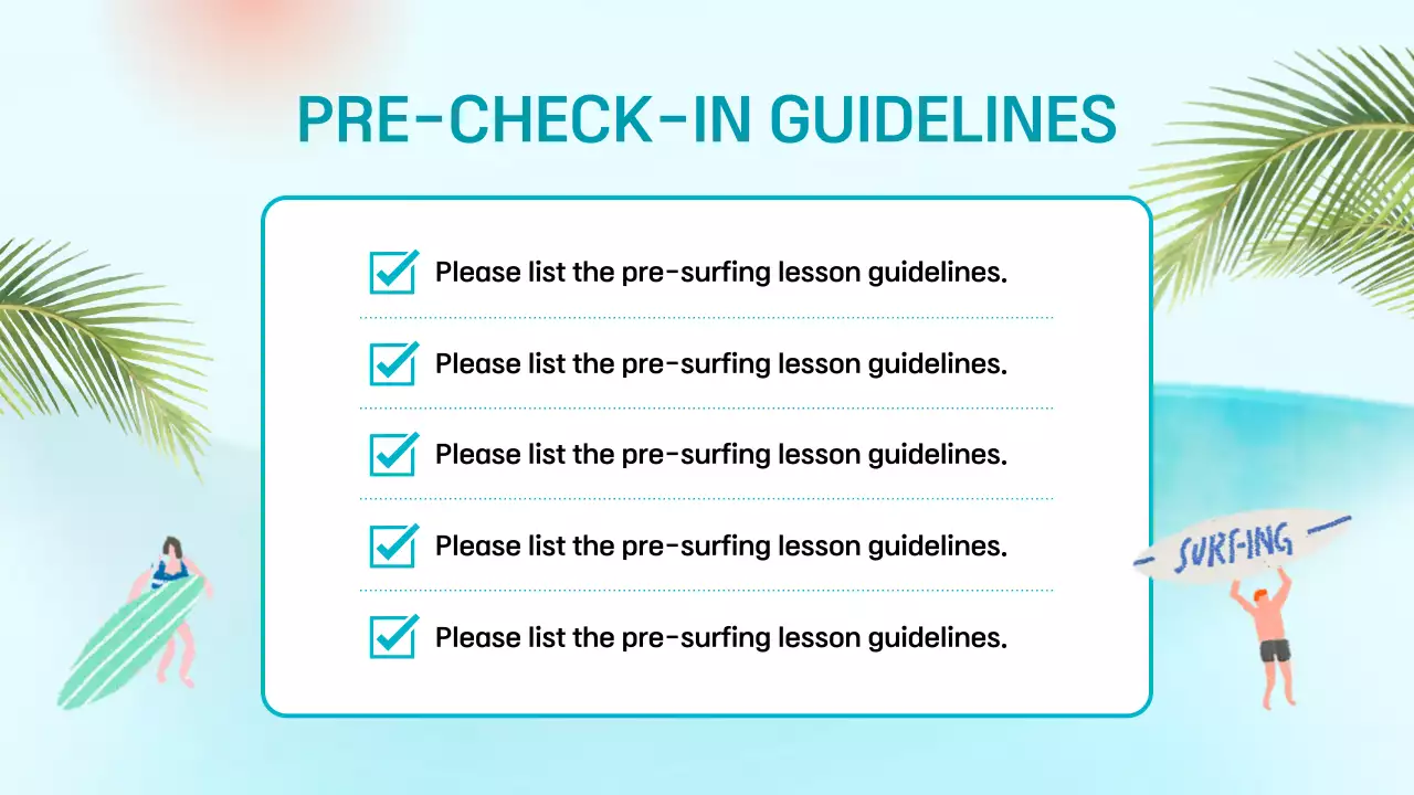 Blue Minimal Surf Notice Presentation