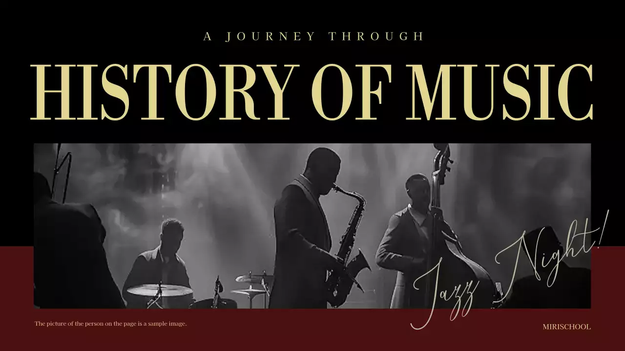 Maroon Vintage Music Presentation