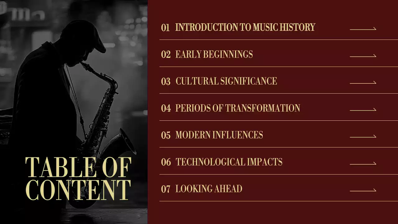 Maroon Vintage Music Presentation