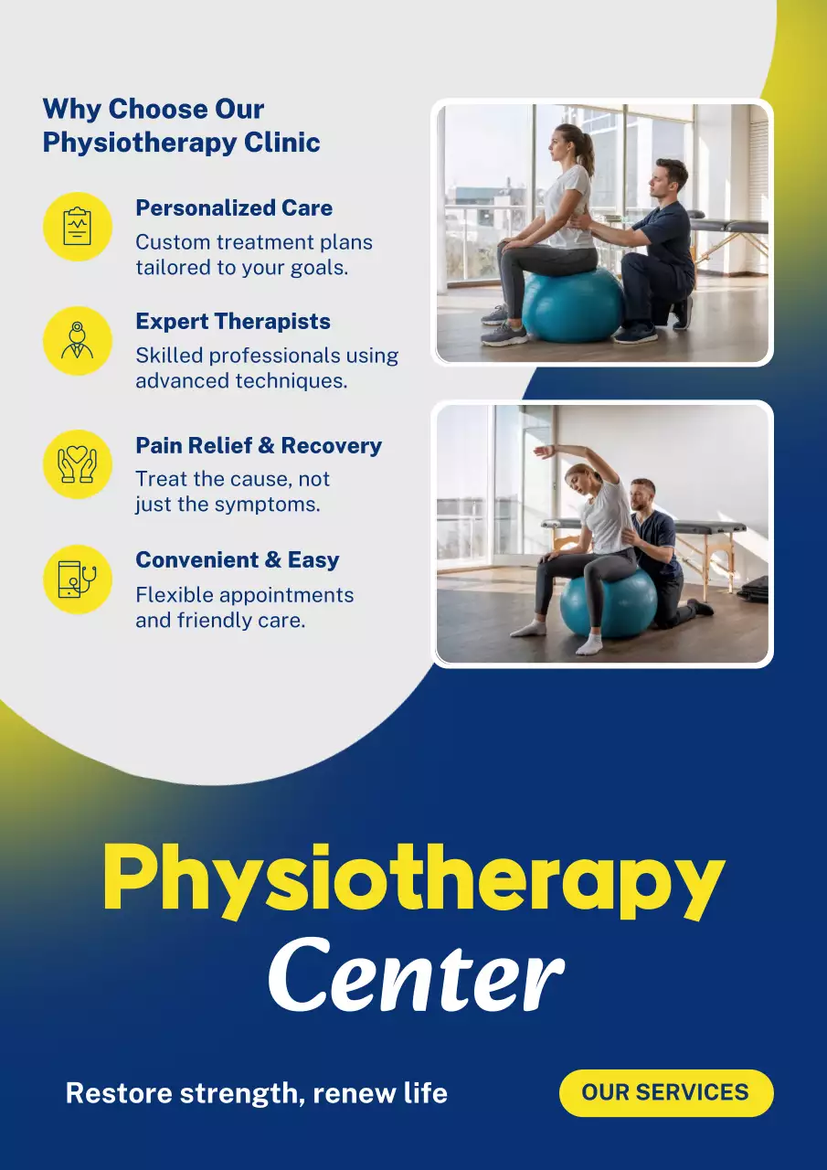 Bue Modern Physiotherapy Promotion Poster