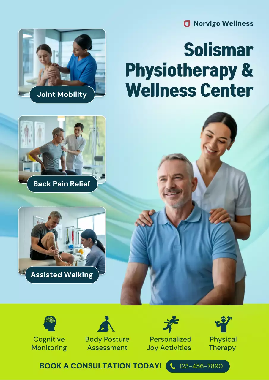 Blue Modern Wellness Advertisement Poster