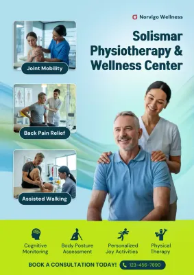 Blue Modern Wellness Advertisement Poster