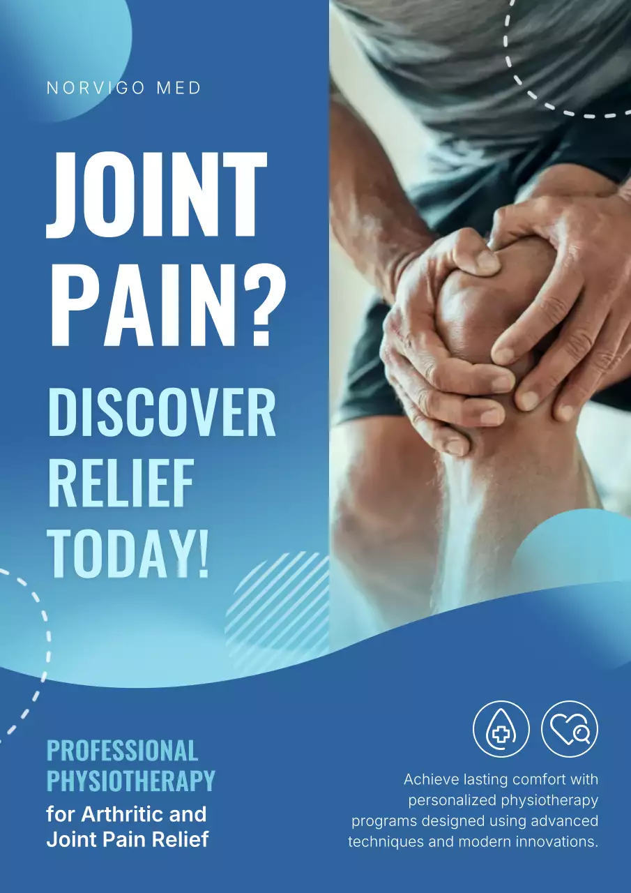 Blue Modern Physiotherapy Advertisement Poster