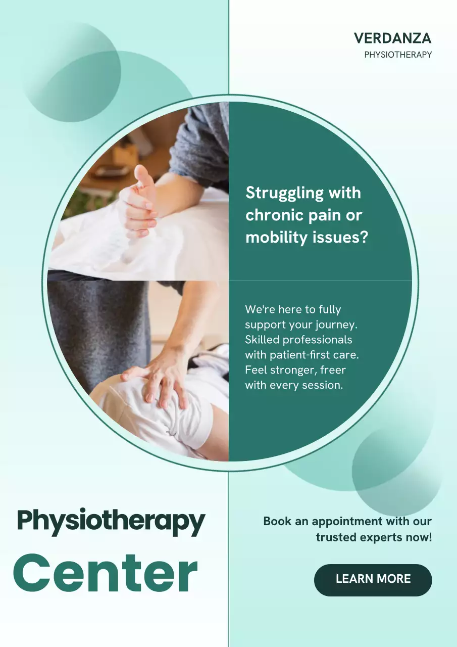 Mint Modern Physiotherapy Promotion Poster