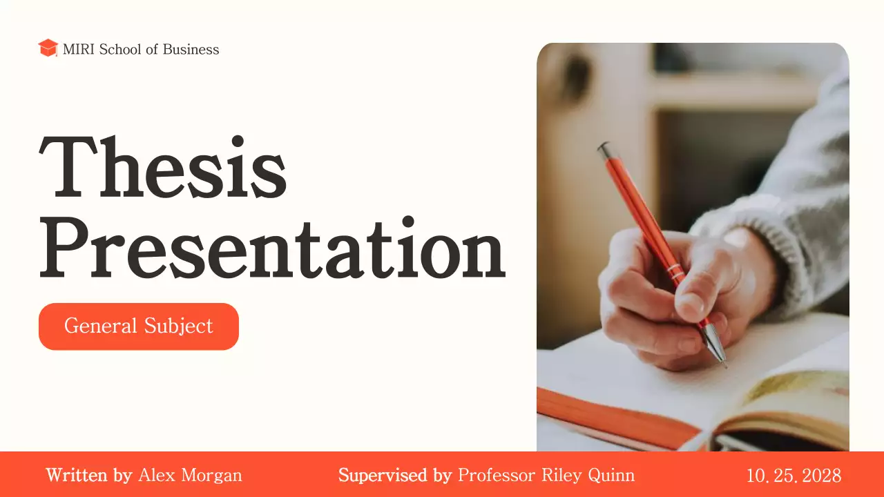 Orange Classic Thesis Guide Presentation