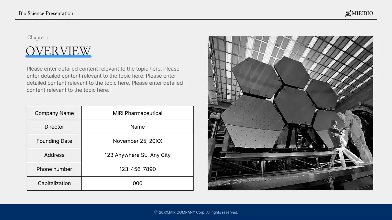 Blue Modern Bioscience Presentation